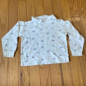 VINTAGE 90s LE TOP MULTICOLORED FLORAL PRINT GRAPHIC TURTLENECK TOP SIZE 2T